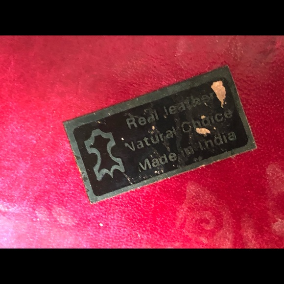 India leather brightly colored / bohemian wallets - Picture 2 of 2